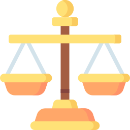 Justice scale icon