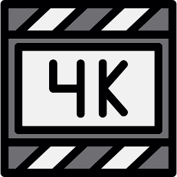 película 4k icono