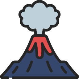 erupcja wulkanu ikona