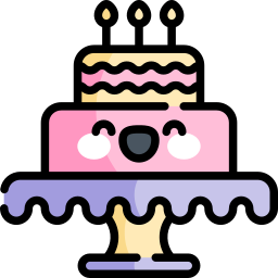 pastel de cumpleaños icono