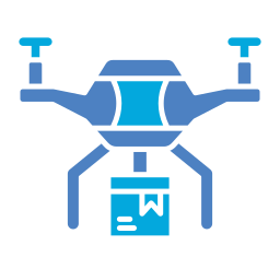 livraison par drone Icône