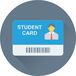 tarjeta de estudiante icono