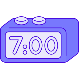 Цифровой будильник иконка