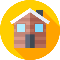 Wood cabin icon