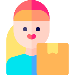 Delivery woman icon