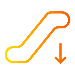 rolltreppe runter icon