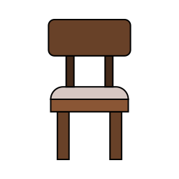 Wooden chair icon