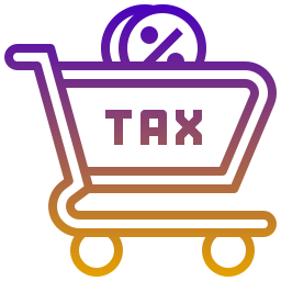 Shopping tax icon