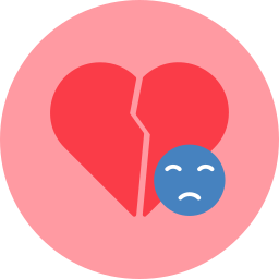 Broken heart icon