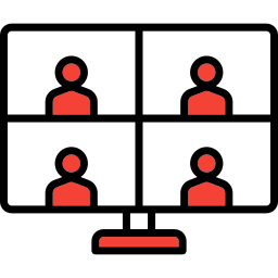 réunion en ligne Icône