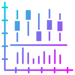 gráfico de velas Ícone