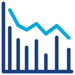 graphique linéaire Icône