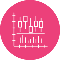 gráfico de velas icono