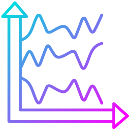 graphique linéaire Icône