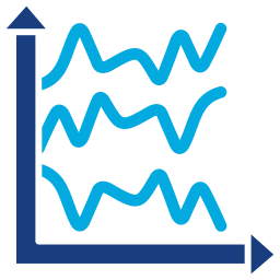 gráfico de líneas icono