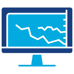 graphique linéaire Icône