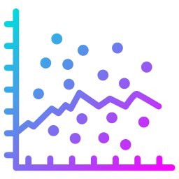 gráfico de dispersión icono