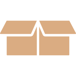 caja de cartón icono
