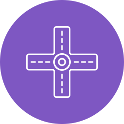 Road intersection icon