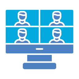 réunion en ligne Icône