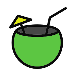 Coconut drink icon