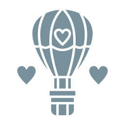 Hot air balloon icon