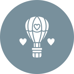 Hot air balloon icon