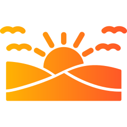 puesta de sol icono