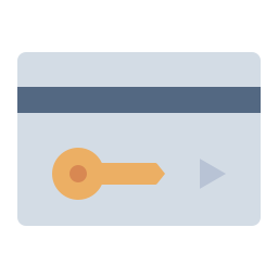 tarjeta clave icono