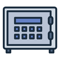 cassetta di sicurezza icona