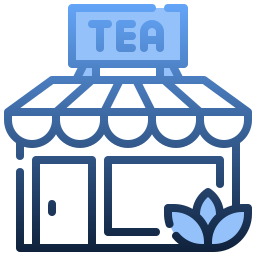 tienda de té icono
