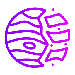 zerstörter planet icon