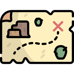 mapa skarbów ikona