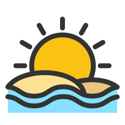 strand sonnenuntergang icon
