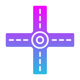 skrzyżowanie drogowe ikona