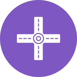 Road intersection icon