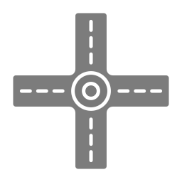 intersection routière Icône