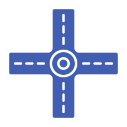 weg kruispunt icoon