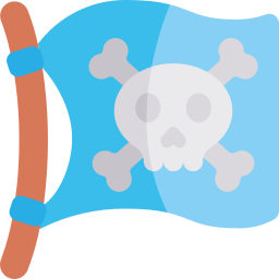 bandera pirata icono