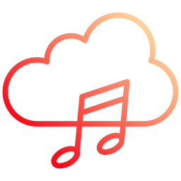 Music cloud icon