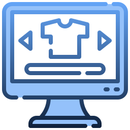 Shopping online icon