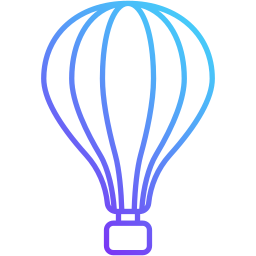 Hot air balloon icon