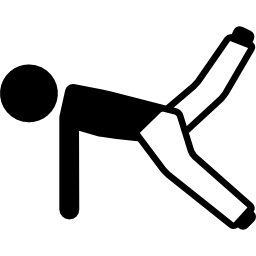 Boy On Floor Stretching Leg icon