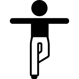 posizione di equilibrio del ragazzo icona