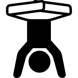 verticale del ragazzo con le gambe flesse icona