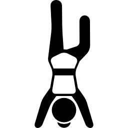 handstands de niña con pierna flexionada icono