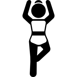 Девушка стоит с согнутым коленом иконка