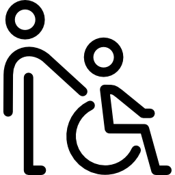 prendre soin des personnes handicapées Icône