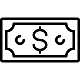 billete de un dólar icono