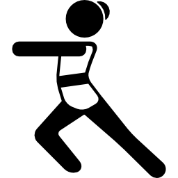 Girl Stretching Body icon
